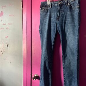 True Religion Women's Blue Becca Midrise Boot Cut Jeans